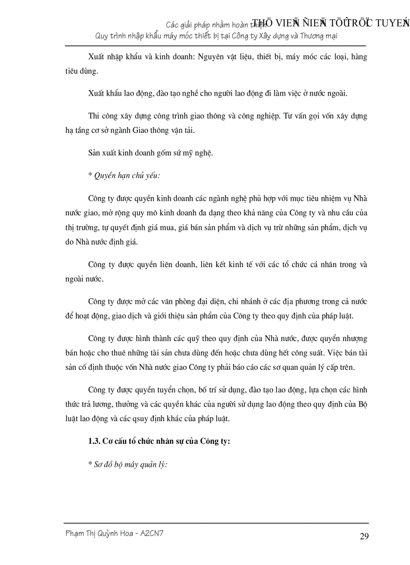 image for page Giải pháp nhằm hoàn thiện nhập khẩu máy móc vật tư thiết bị của Công ty Xây dựng và Thương mại