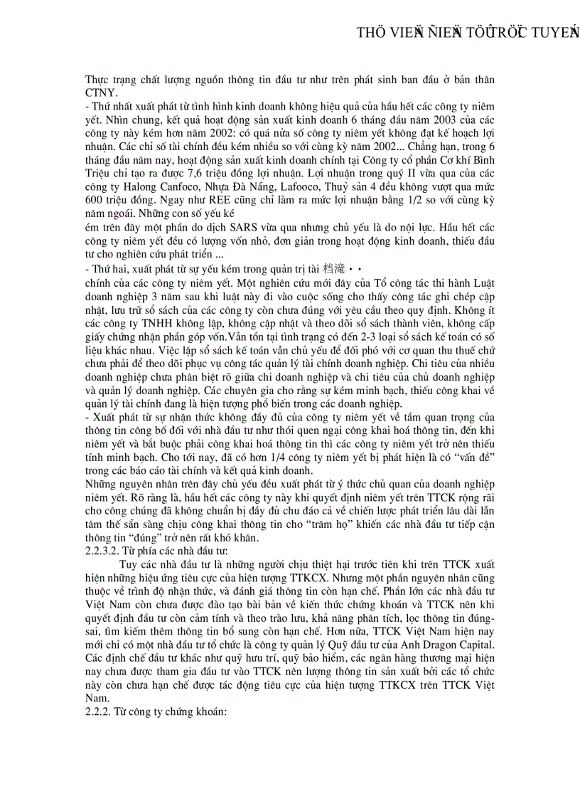 image for page Vấn đề thông tin không cân xứng lựa chọn đối nghịch và rủi ro đạo đức trên TTCK Việt Nam