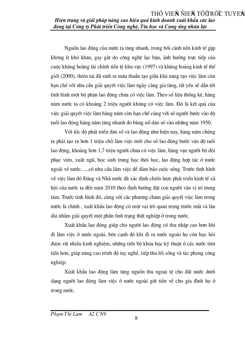 image for page Hiện trạng và giải pháp nâng cao hiệu quả kinh doanh xuất khẩu sức lao động tại Công ty Phát triển Công nghệ Tin học và Cung ứng nhân lực