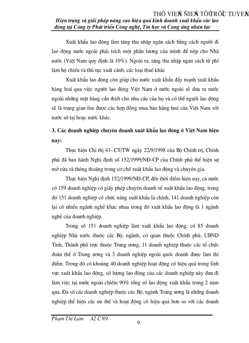 image for page Hiện trạng và giải pháp nâng cao hiệu quả kinh doanh xuất khẩu sức lao động tại Công ty Phát triển Công nghệ Tin học và Cung ứng nhân lực