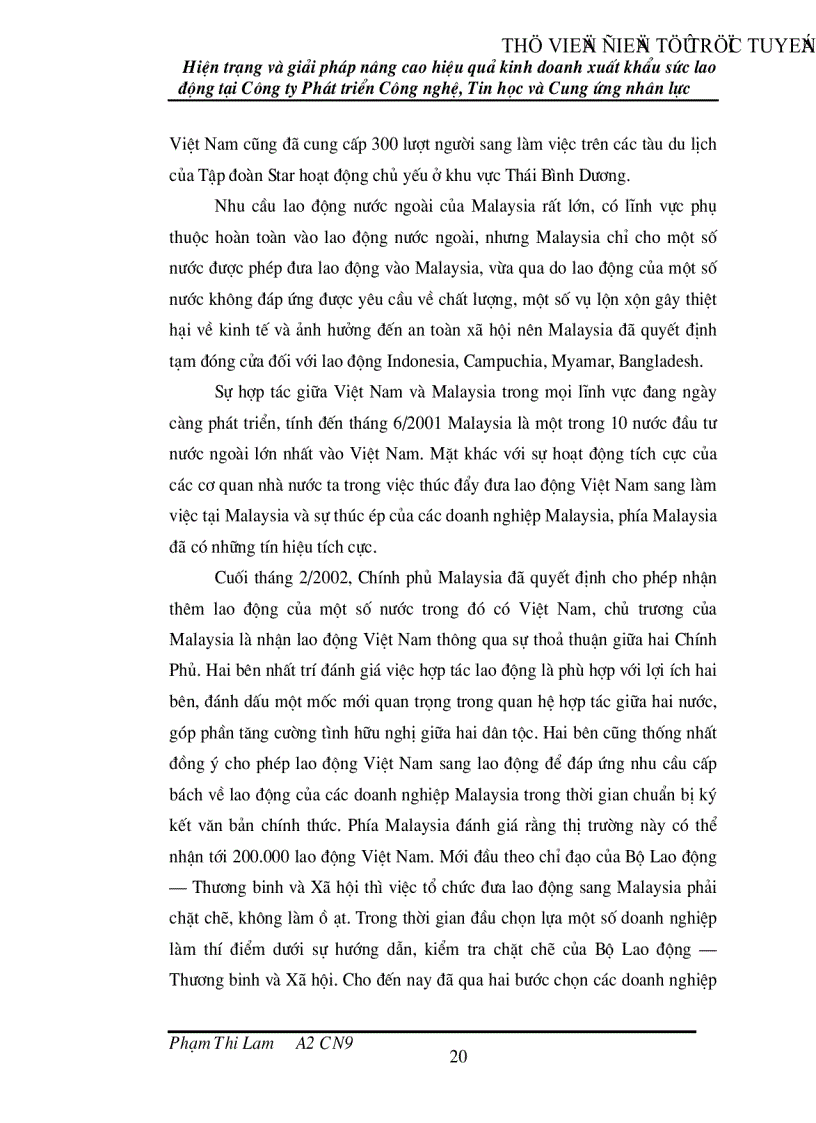 image for page Hiện trạng và giải pháp nâng cao hiệu quả kinh doanh xuất khẩu sức lao động tại Công ty Phát triển Công nghệ Tin học và Cung ứng nhân lực