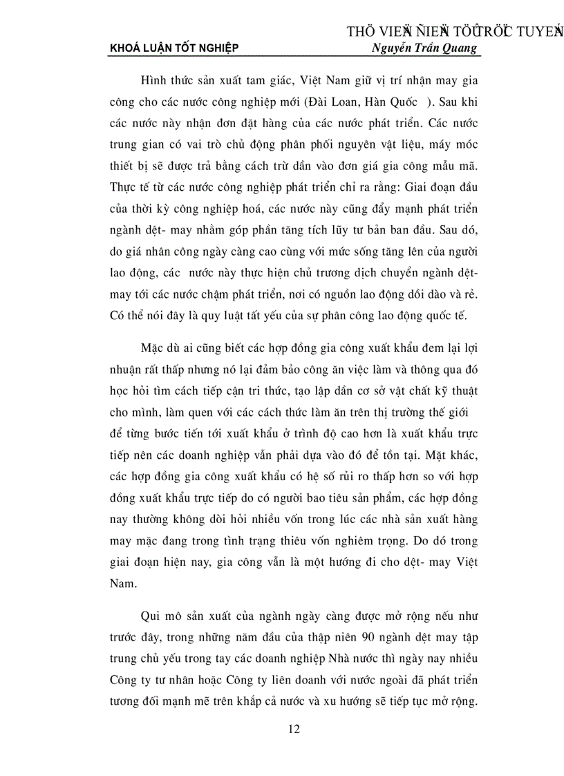 image for page Đánh giá khả năng cạnh tranh hàng dệt may Việt Nam