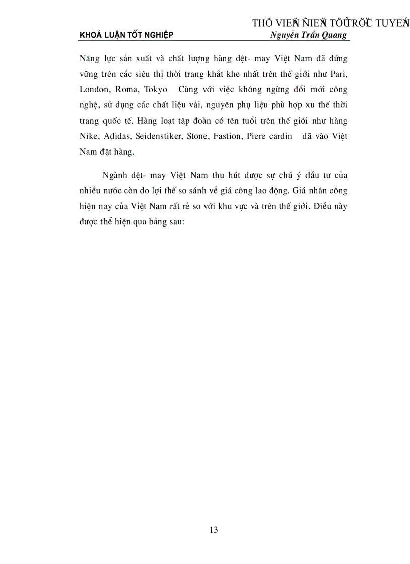 image for page Đánh giá khả năng cạnh tranh hàng dệt may Việt Nam