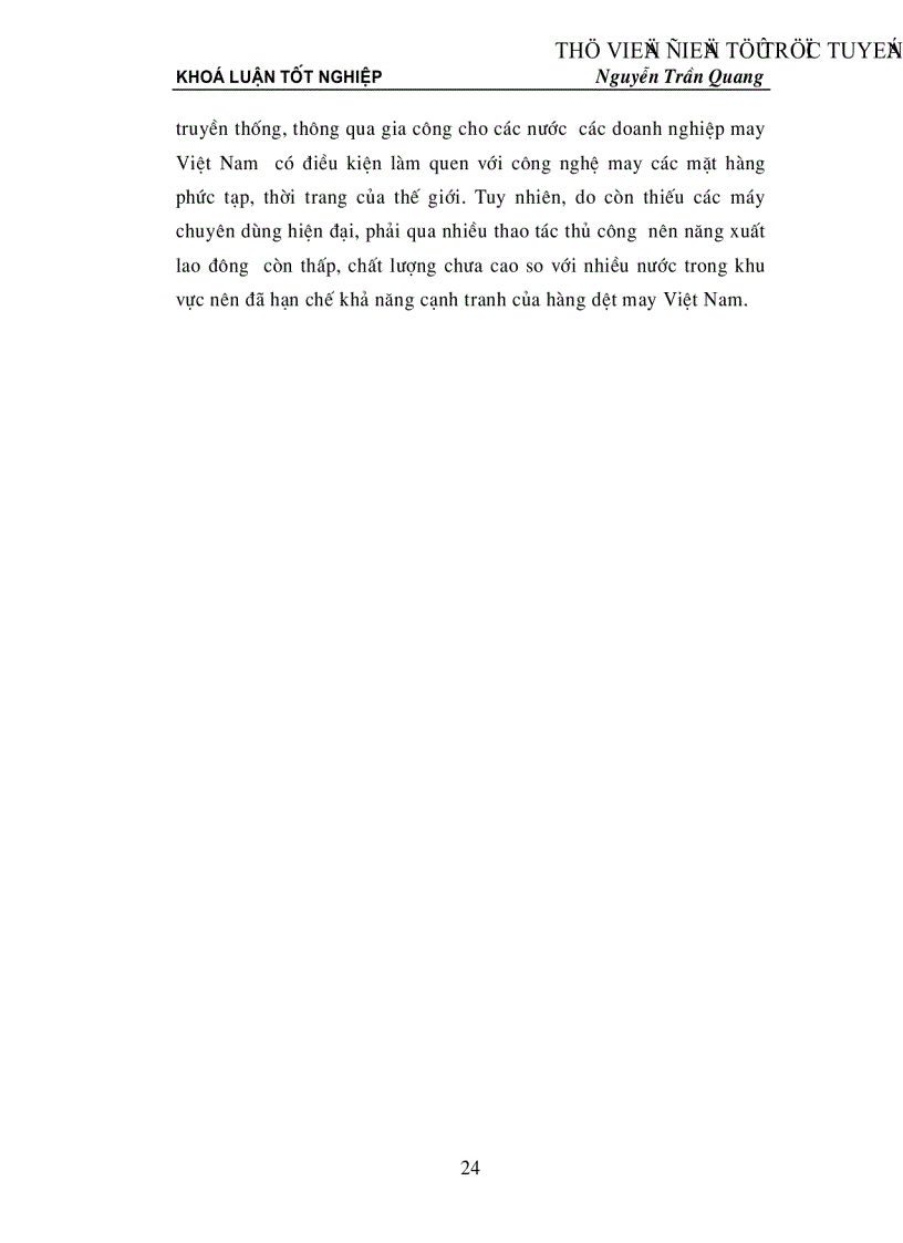 image for page Đánh giá khả năng cạnh tranh hàng dệt may Việt Nam