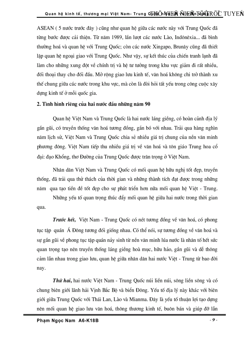 image for page Quan hệ Kinh tế Thương Mại Việt Nam Trung Quốc hiện tại và triển vọng