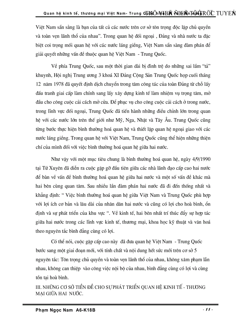 image for page Quan hệ Kinh tế Thương Mại Việt Nam Trung Quốc hiện tại và triển vọng