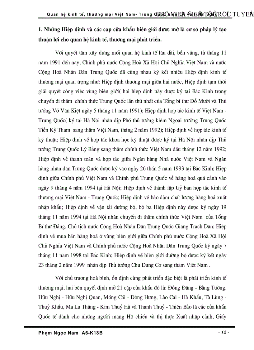 image for page Quan hệ Kinh tế Thương Mại Việt Nam Trung Quốc hiện tại và triển vọng