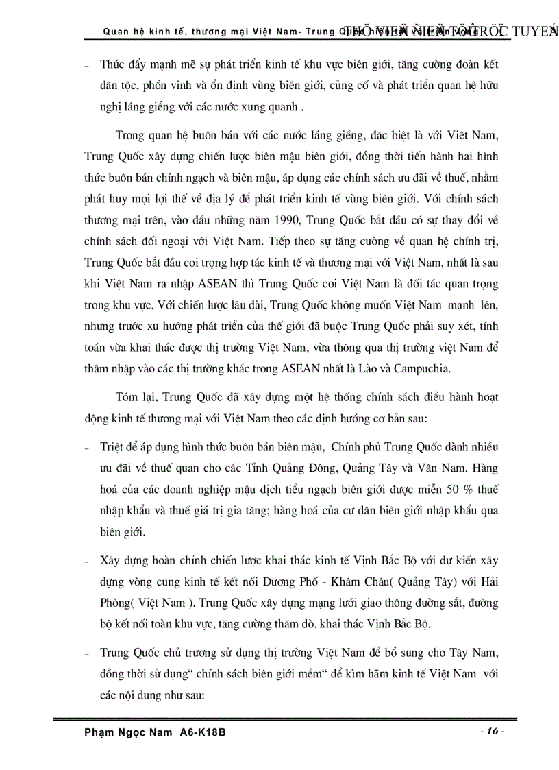 image for page Quan hệ Kinh tế Thương Mại Việt Nam Trung Quốc hiện tại và triển vọng