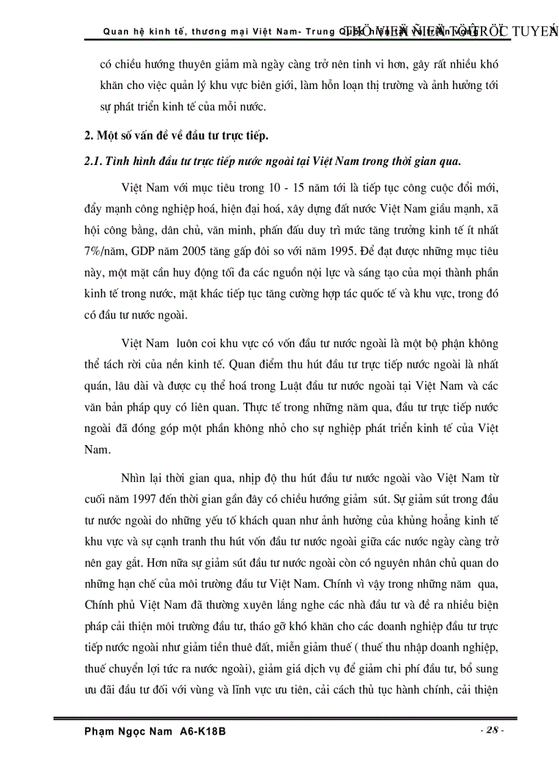 image for page Quan hệ Kinh tế Thương Mại Việt Nam Trung Quốc hiện tại và triển vọng