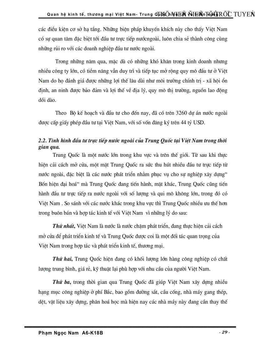image for page Quan hệ Kinh tế Thương Mại Việt Nam Trung Quốc hiện tại và triển vọng