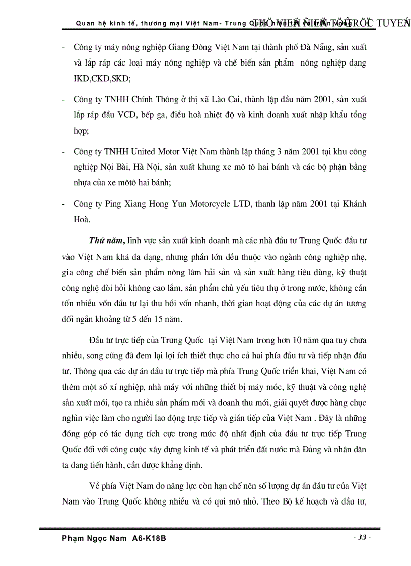 image for page Quan hệ Kinh tế Thương Mại Việt Nam Trung Quốc hiện tại và triển vọng