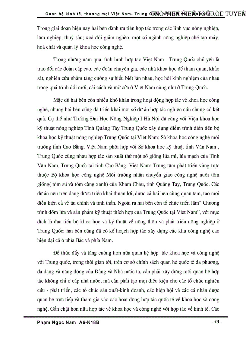 image for page Quan hệ Kinh tế Thương Mại Việt Nam Trung Quốc hiện tại và triển vọng