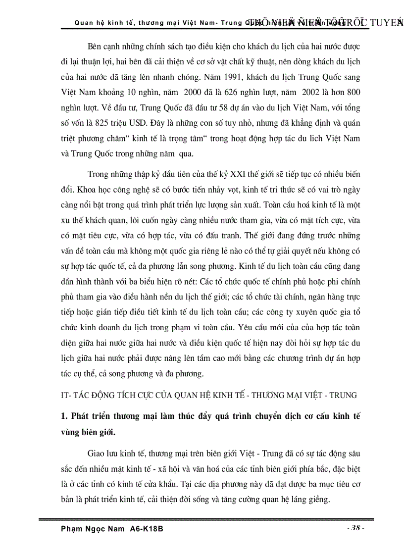 image for page Quan hệ Kinh tế Thương Mại Việt Nam Trung Quốc hiện tại và triển vọng