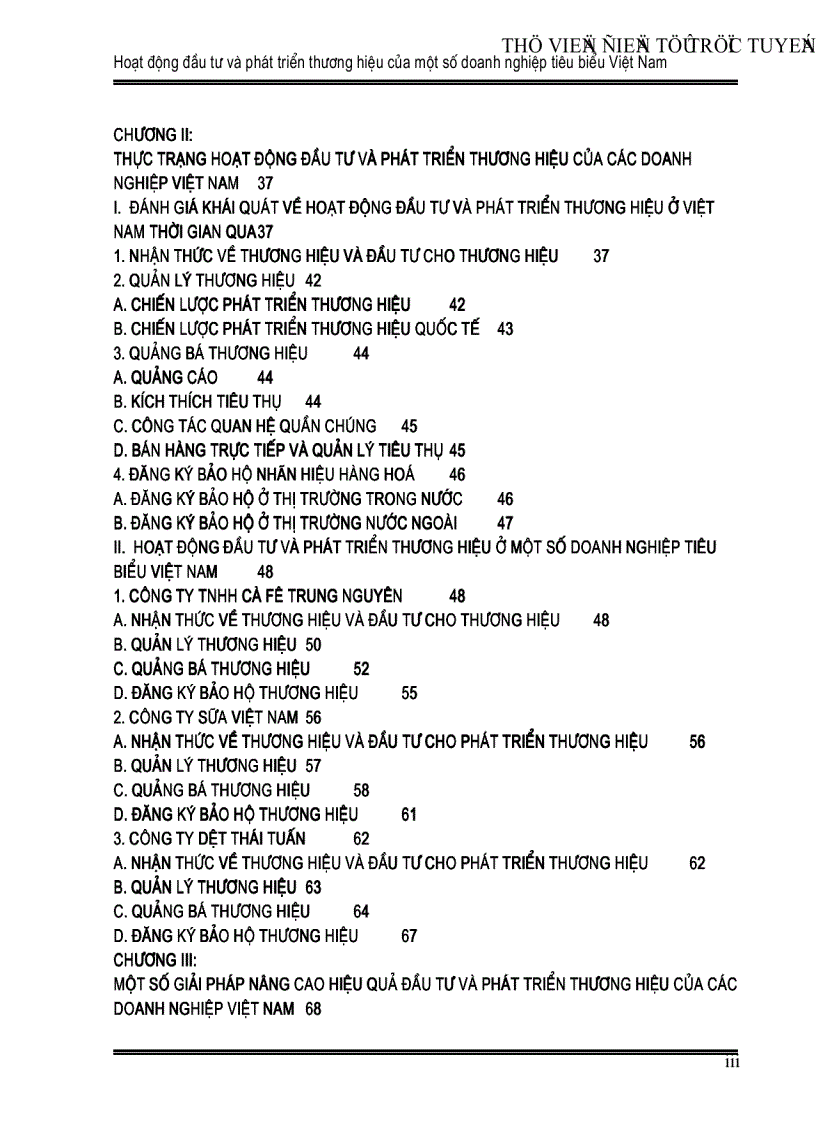 image for page Hoạt động đầu tư và phát triển thương hiệu của một số doanh nghiệp tiêu biểu Việt Nam