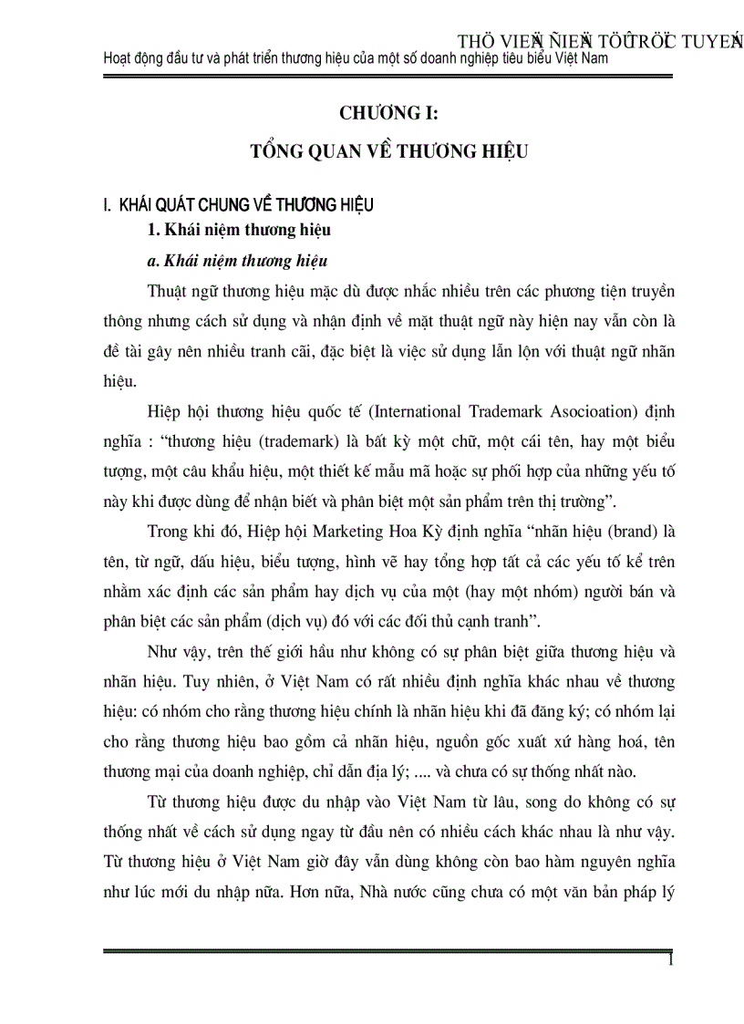 image for page Hoạt động đầu tư và phát triển thương hiệu của một số doanh nghiệp tiêu biểu Việt Nam