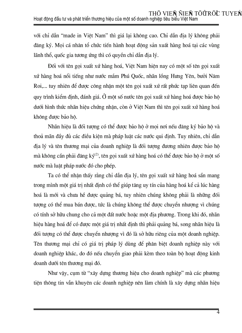 image for page Hoạt động đầu tư và phát triển thương hiệu của một số doanh nghiệp tiêu biểu Việt Nam