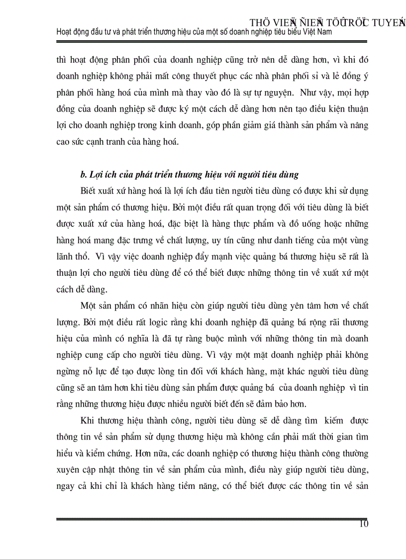 image for page Hoạt động đầu tư và phát triển thương hiệu của một số doanh nghiệp tiêu biểu Việt Nam