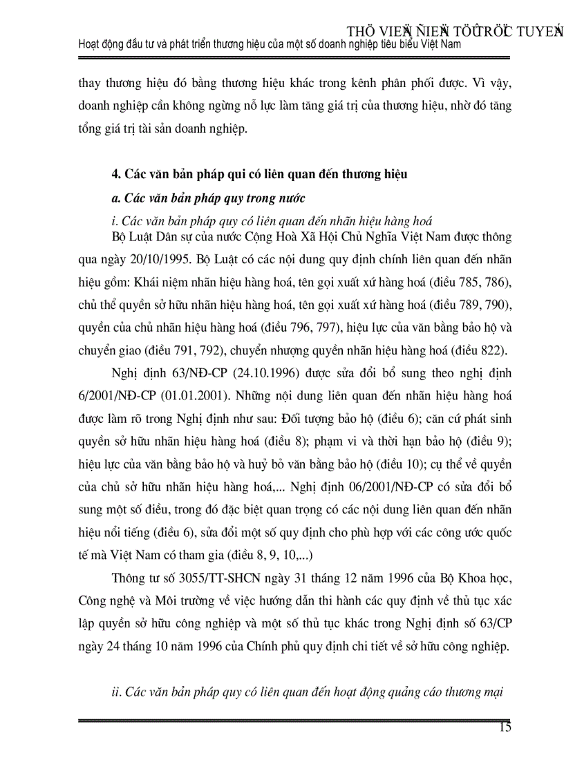 image for page Hoạt động đầu tư và phát triển thương hiệu của một số doanh nghiệp tiêu biểu Việt Nam