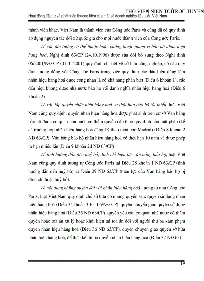 image for page Hoạt động đầu tư và phát triển thương hiệu của một số doanh nghiệp tiêu biểu Việt Nam