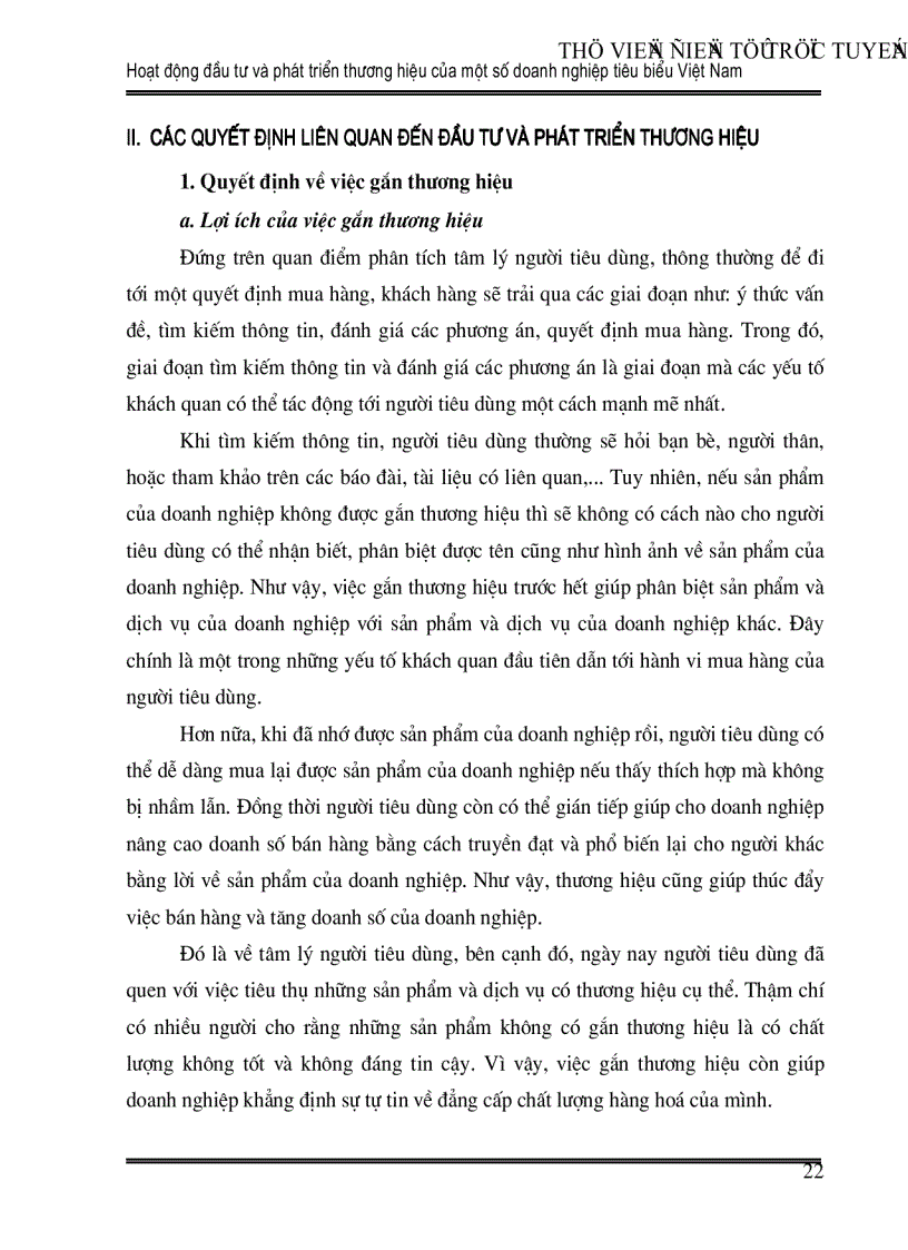image for page Hoạt động đầu tư và phát triển thương hiệu của một số doanh nghiệp tiêu biểu Việt Nam