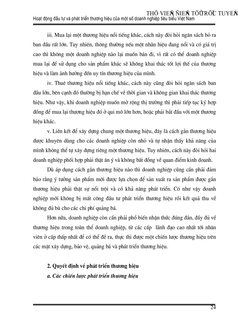 image for page Hoạt động đầu tư và phát triển thương hiệu của một số doanh nghiệp tiêu biểu Việt Nam