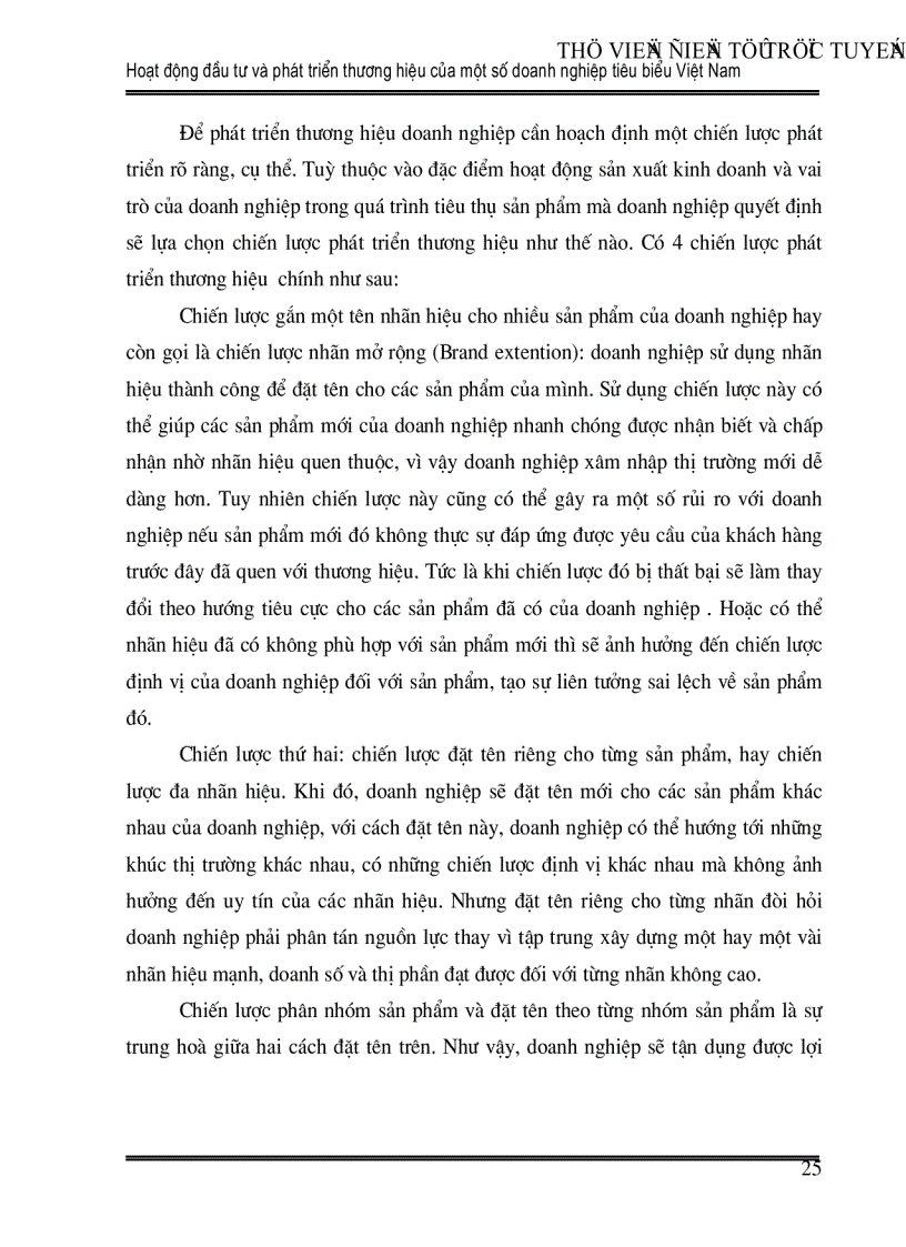 image for page Hoạt động đầu tư và phát triển thương hiệu của một số doanh nghiệp tiêu biểu Việt Nam