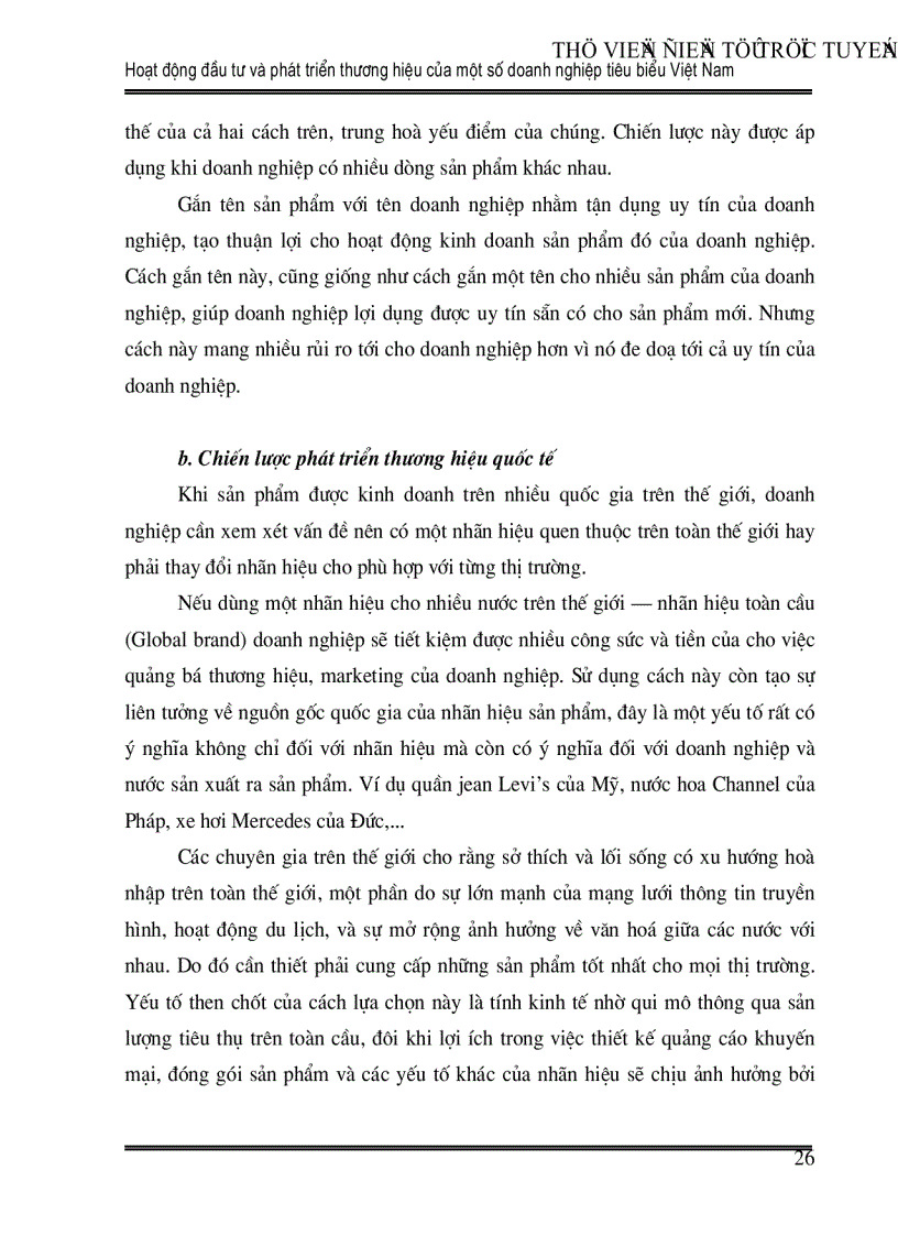 image for page Hoạt động đầu tư và phát triển thương hiệu của một số doanh nghiệp tiêu biểu Việt Nam