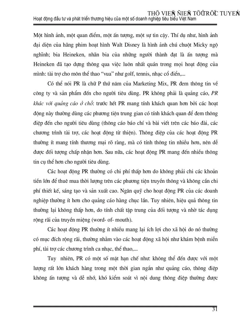 image for page Hoạt động đầu tư và phát triển thương hiệu của một số doanh nghiệp tiêu biểu Việt Nam
