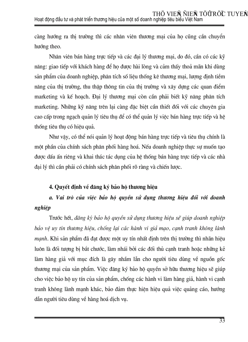 image for page Hoạt động đầu tư và phát triển thương hiệu của một số doanh nghiệp tiêu biểu Việt Nam