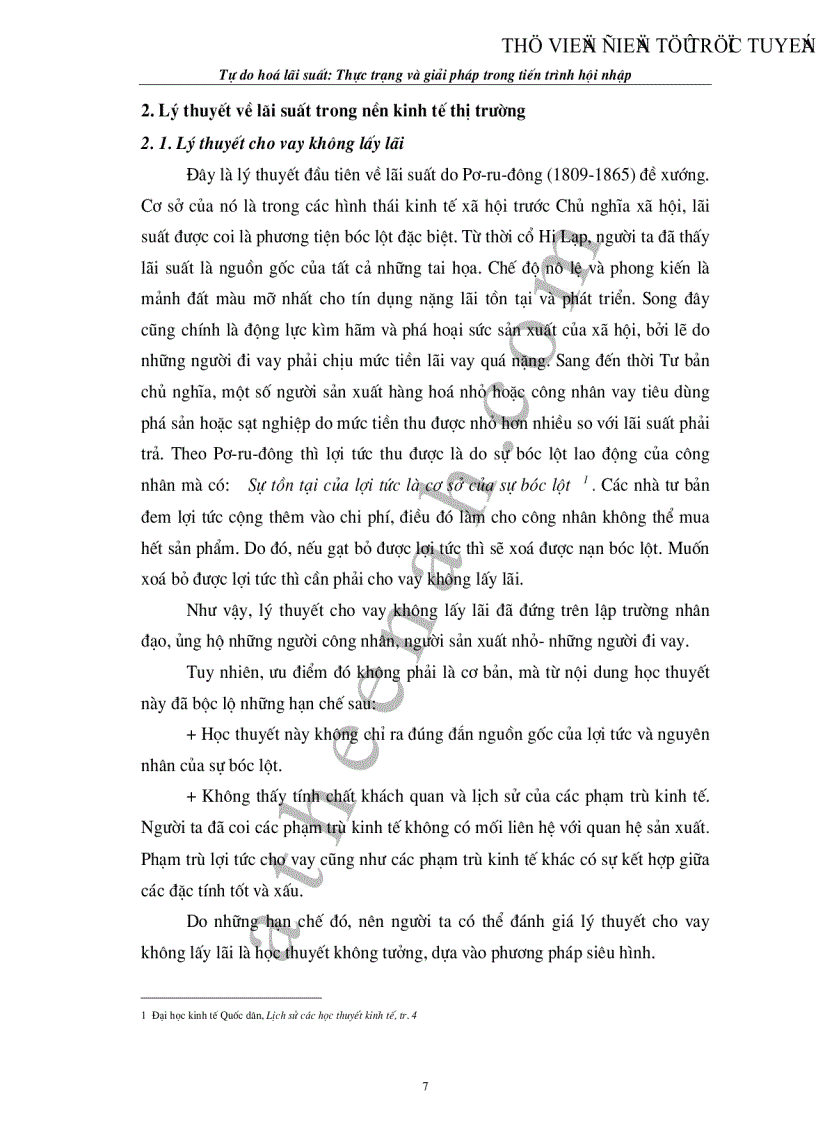 image for page Tự do hoá lãi suất Thực trạng và giải pháp trong tiến trình hội nhập