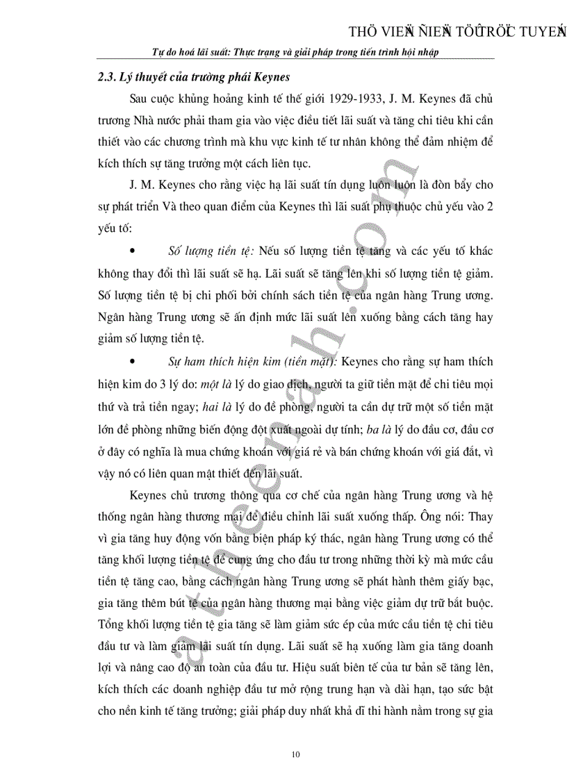 image for page Tự do hoá lãi suất Thực trạng và giải pháp trong tiến trình hội nhập