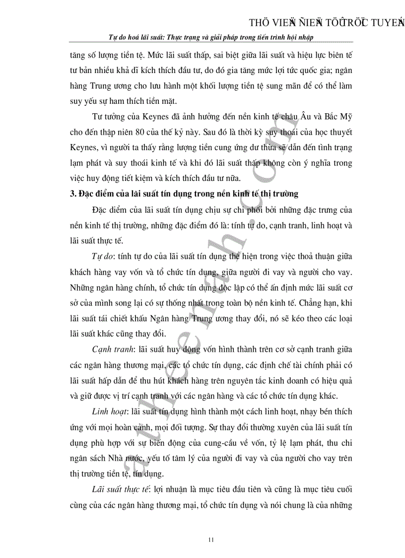 image for page Tự do hoá lãi suất Thực trạng và giải pháp trong tiến trình hội nhập