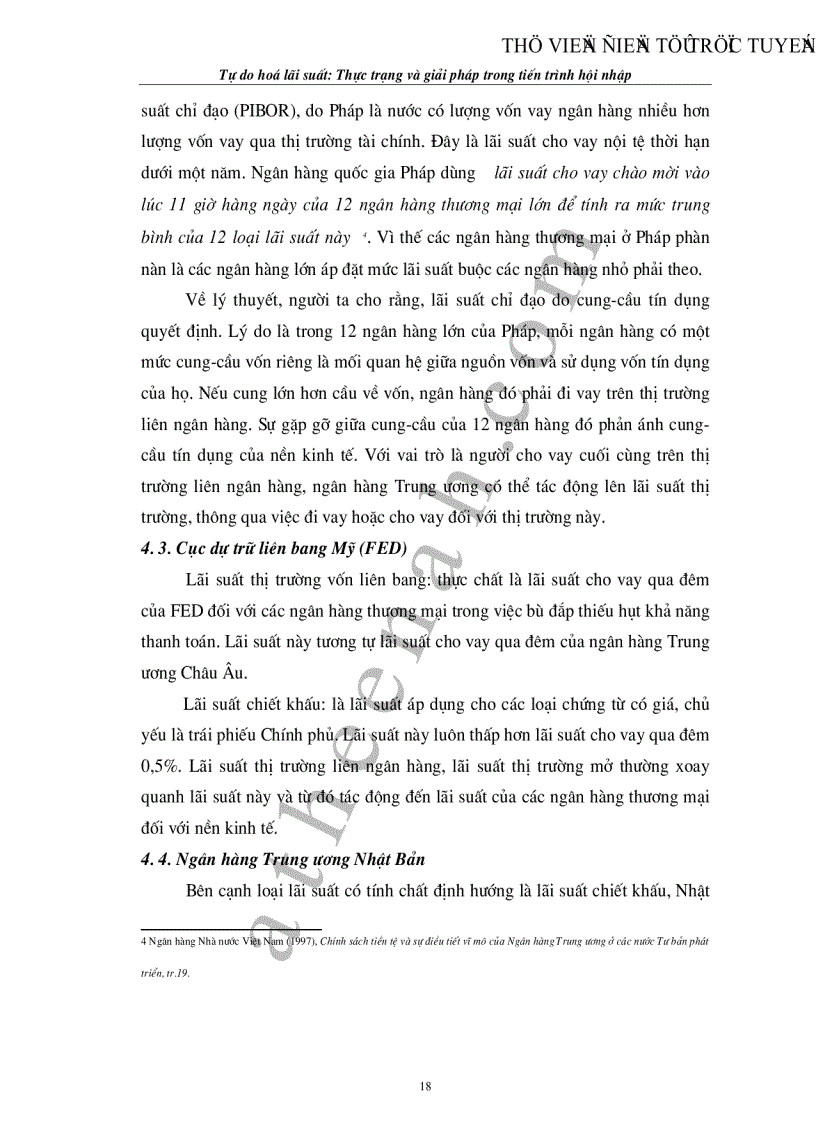 image for page Tự do hoá lãi suất Thực trạng và giải pháp trong tiến trình hội nhập