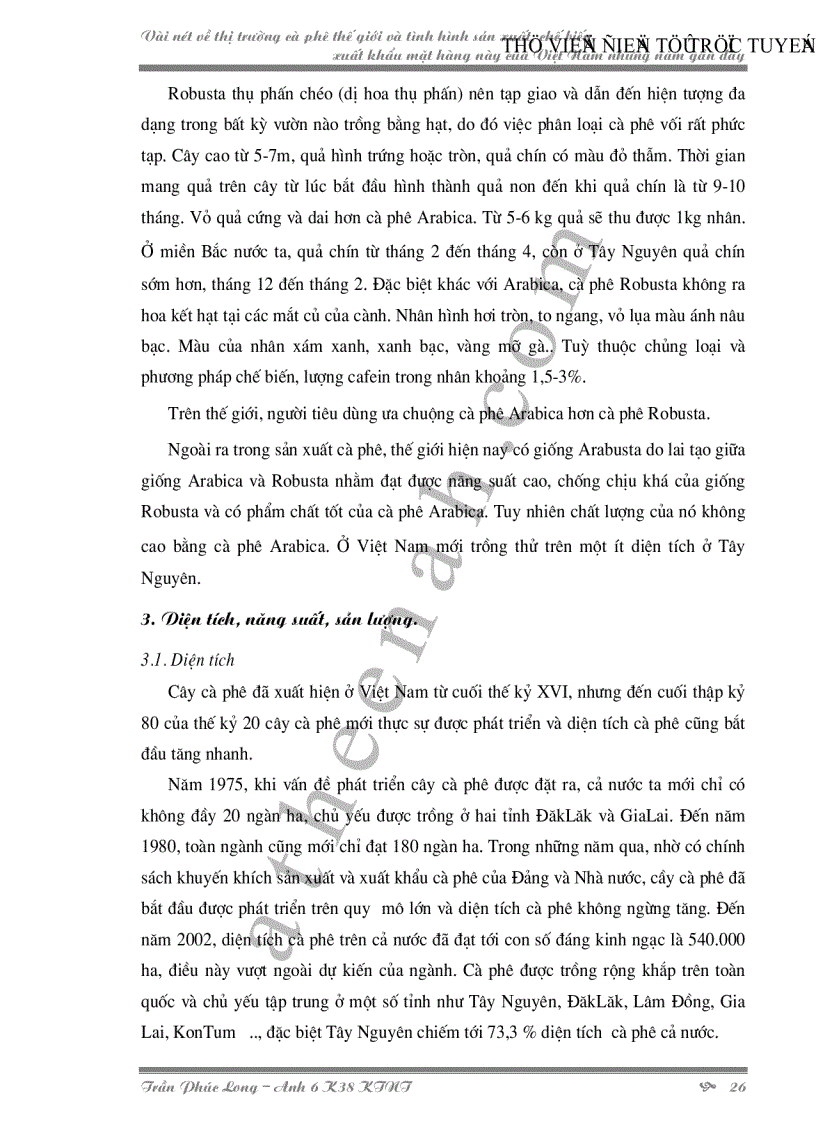 image for page Vài nét về thị trường cà phê thế giới và tình hình sản xuất chế biến xuất khẩu mặt hàng này của Việt Nam những năm gần đây