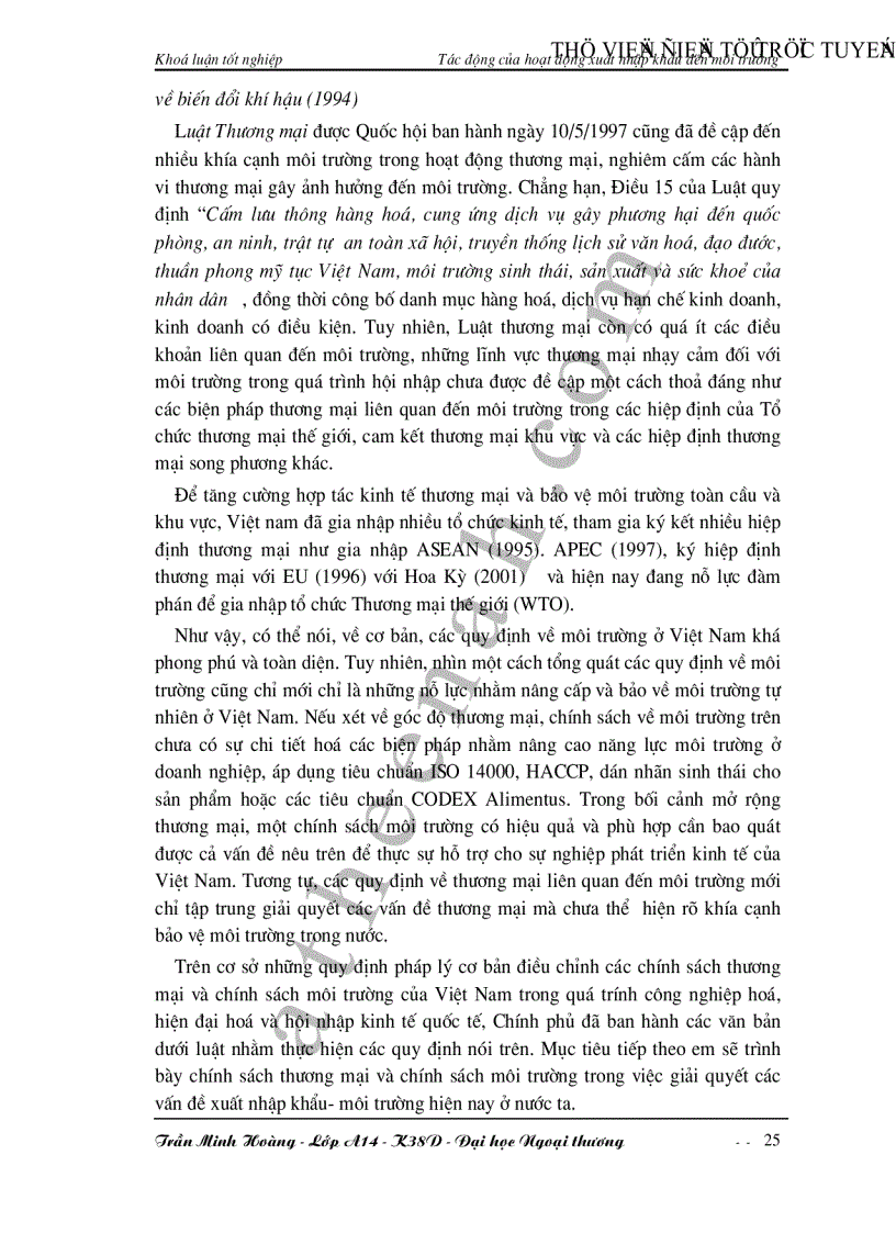 image for page Tác động của hoạt động xuất nhập khẩu đến môi trường ở Việt Nam