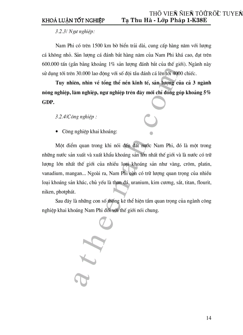 image for page Cộng hoà Nam Phi giải pháp phát triển cho quan hệ kinh tế thương mại giữa Việt Nam và Cộng hoà Nam Phi trong thời gian tới