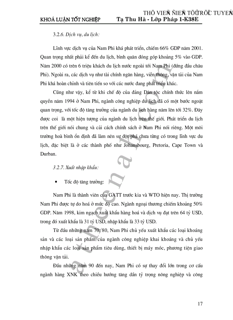 image for page Cộng hoà Nam Phi giải pháp phát triển cho quan hệ kinh tế thương mại giữa Việt Nam và Cộng hoà Nam Phi trong thời gian tới