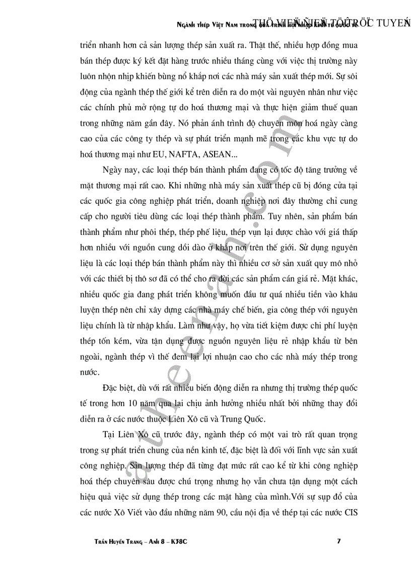 image for page Ngành thép Việt Nam trong quá trình hội nhập kinh tế quốc tế