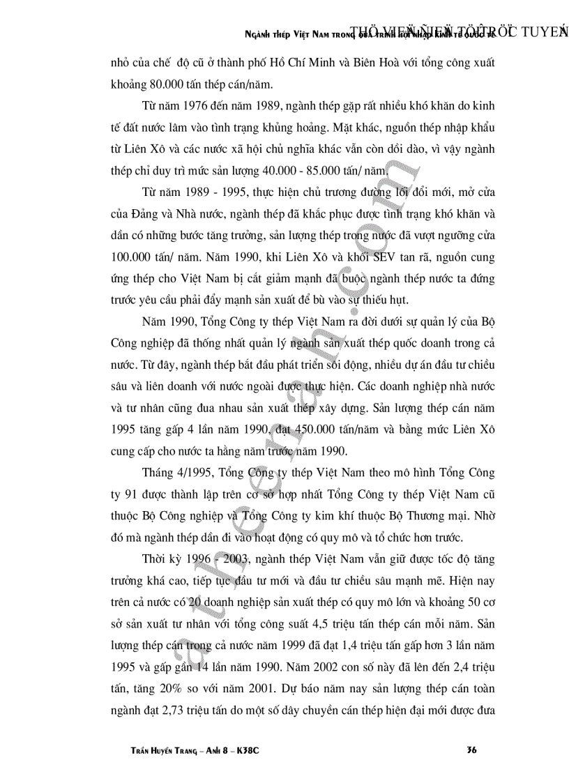 image for page Ngành thép Việt Nam trong quá trình hội nhập kinh tế quốc tế