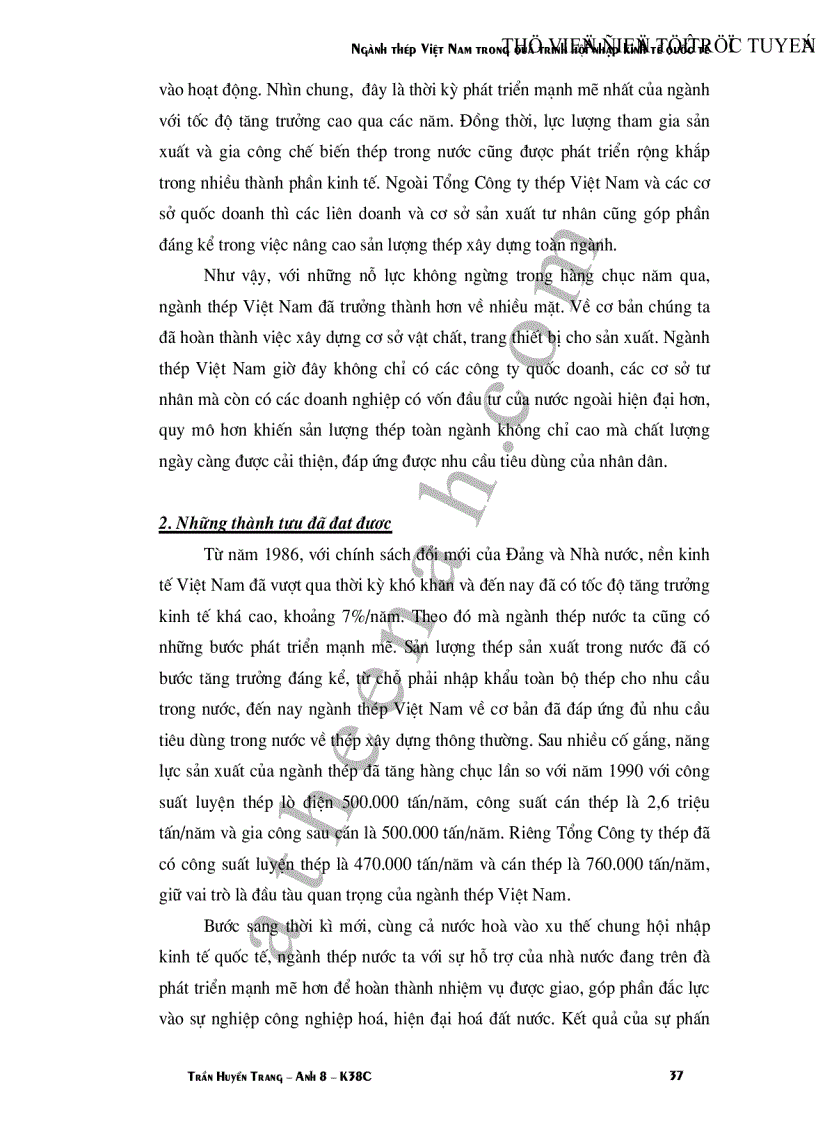 image for page Ngành thép Việt Nam trong quá trình hội nhập kinh tế quốc tế