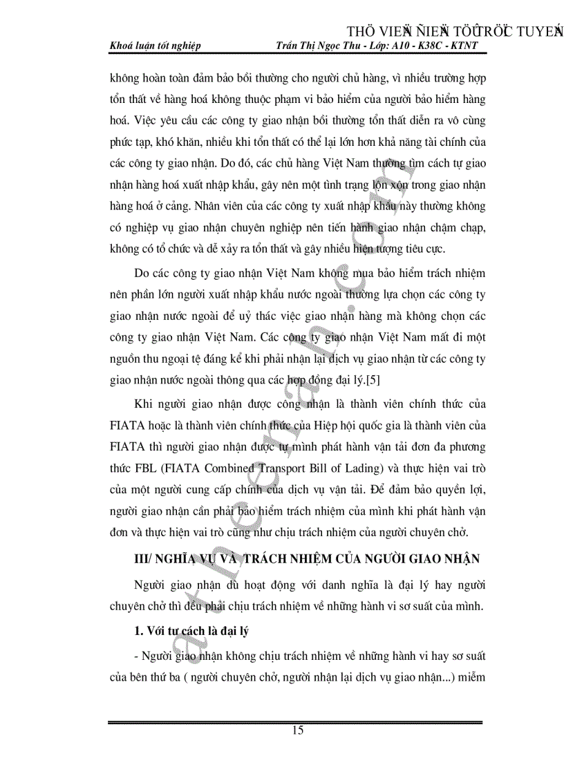 image for page Bảo hiểm trách nhiệm của người giao nhận tại Việt Nam Thực trạng và giải pháp