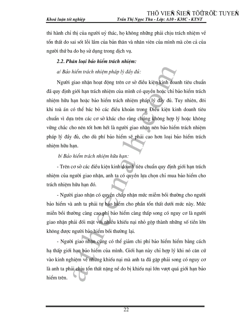image for page Bảo hiểm trách nhiệm của người giao nhận tại Việt Nam Thực trạng và giải pháp