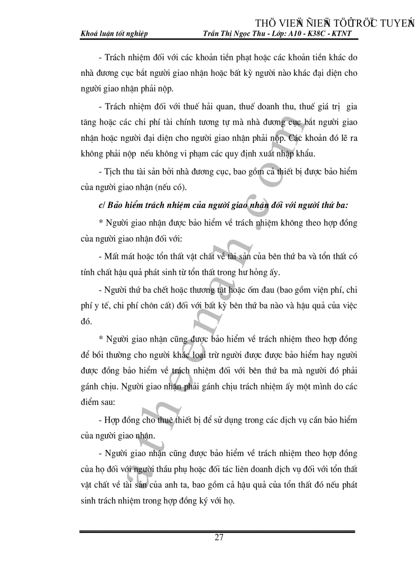 image for page Bảo hiểm trách nhiệm của người giao nhận tại Việt Nam Thực trạng và giải pháp