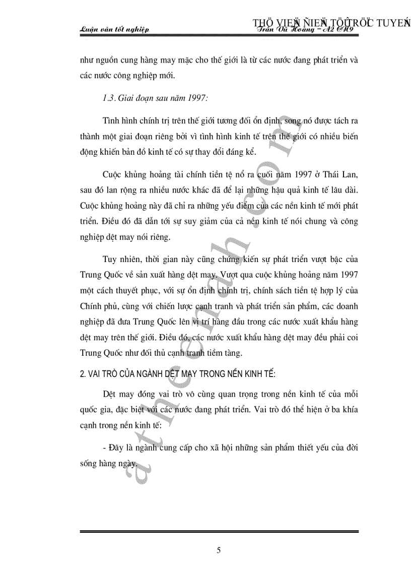 image for page Hoạt động kinh doanh xuất khẩu hàng dệt may Việt Nam thực trạng và giải pháp