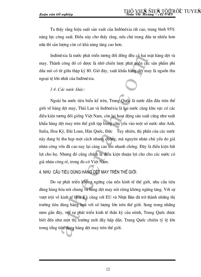 image for page Hoạt động kinh doanh xuất khẩu hàng dệt may Việt Nam thực trạng và giải pháp