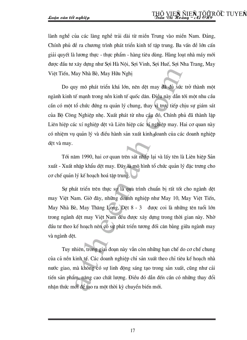 image for page Hoạt động kinh doanh xuất khẩu hàng dệt may Việt Nam thực trạng và giải pháp