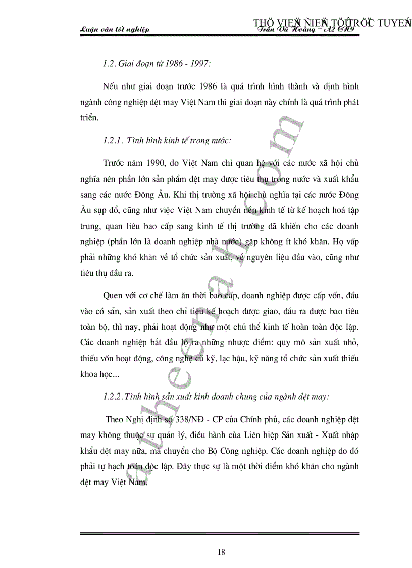 image for page Hoạt động kinh doanh xuất khẩu hàng dệt may Việt Nam thực trạng và giải pháp