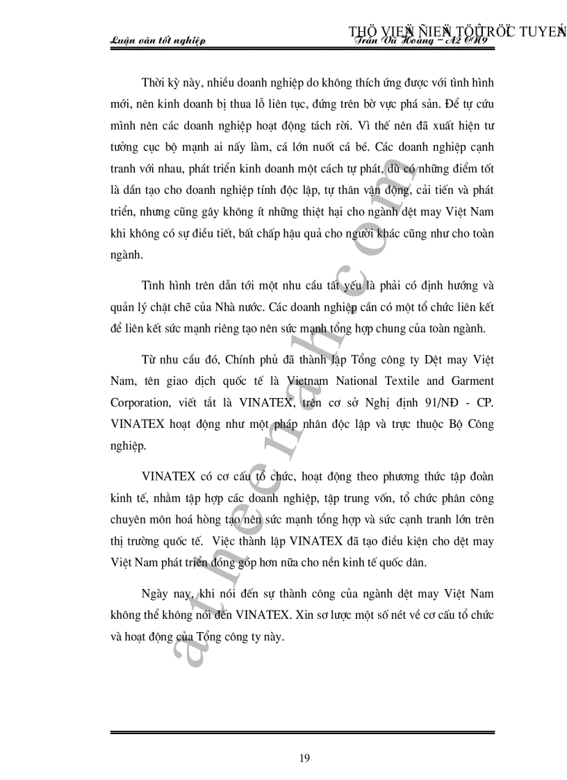 image for page Hoạt động kinh doanh xuất khẩu hàng dệt may Việt Nam thực trạng và giải pháp