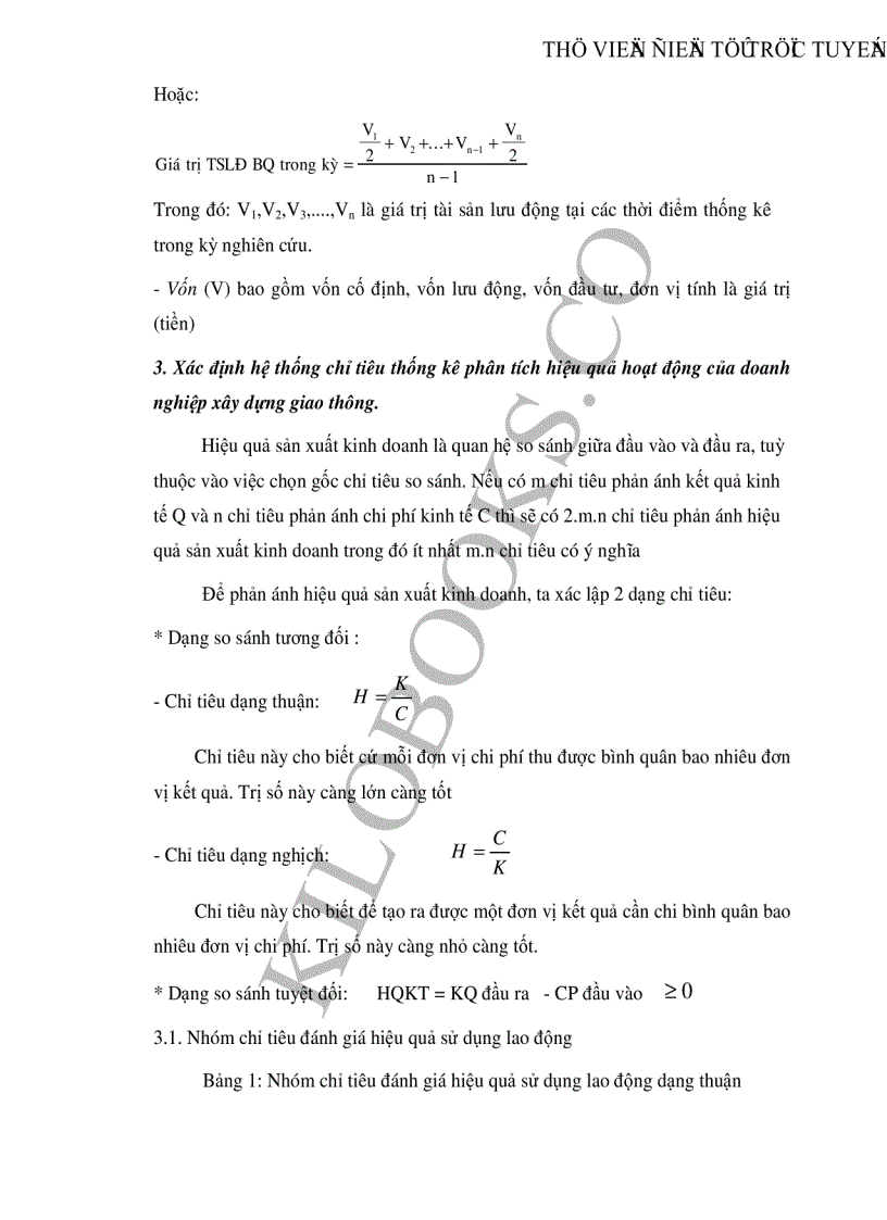 image for page Vận dụng một số phương pháp thống kê phân tích hiệu quả hoạt động của Tổng công ty xây dựng công trình giao thông