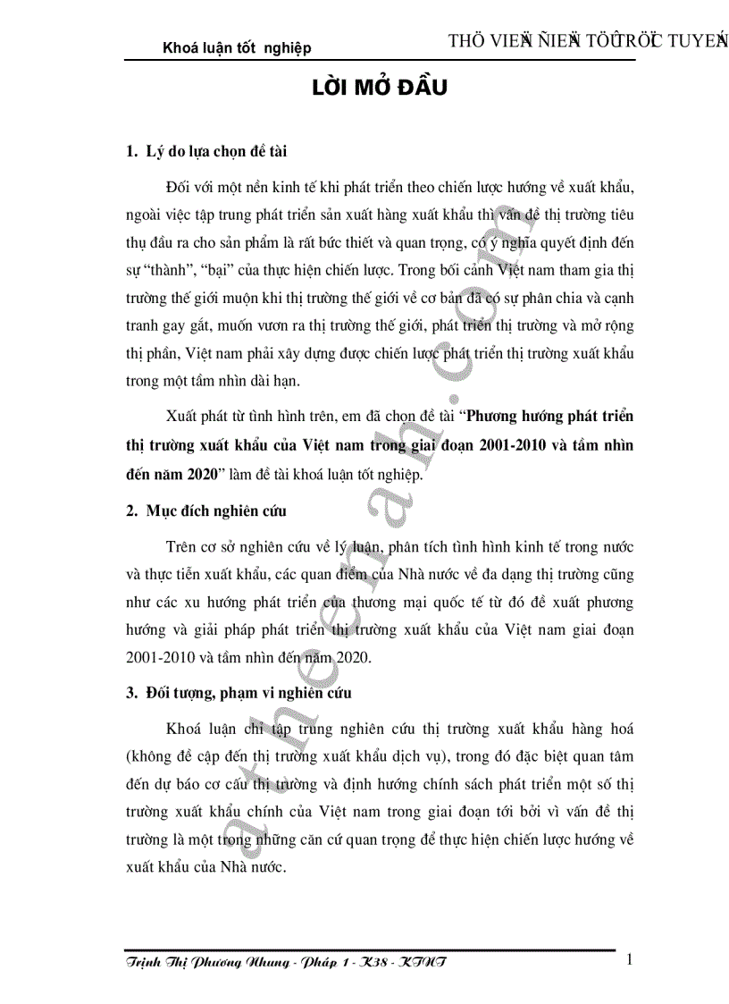 image for page Phương hướng phát triển thị trường xuất khẩu của Việt nam trong giai đoạn 2001 2010 và tầm nhìn đến năm 2020